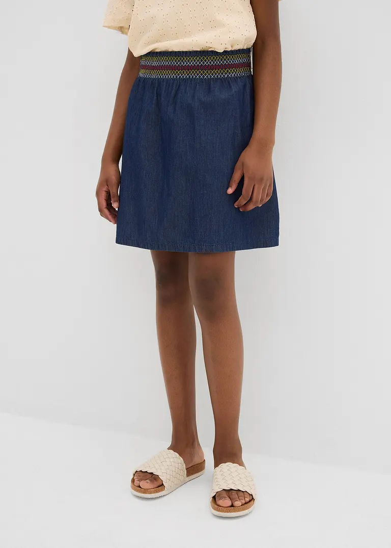 bonprix Ausgestellter Jeansrock mit elastischem Bündchen für Mädchen 2025