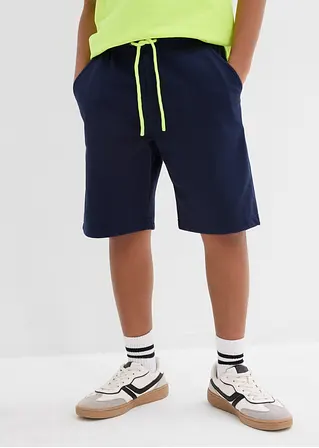 bonprix Schöne Jungen Sweat-Bermuda mit praktischen Taschen und kontrastfarbiger Kordel Angebote
