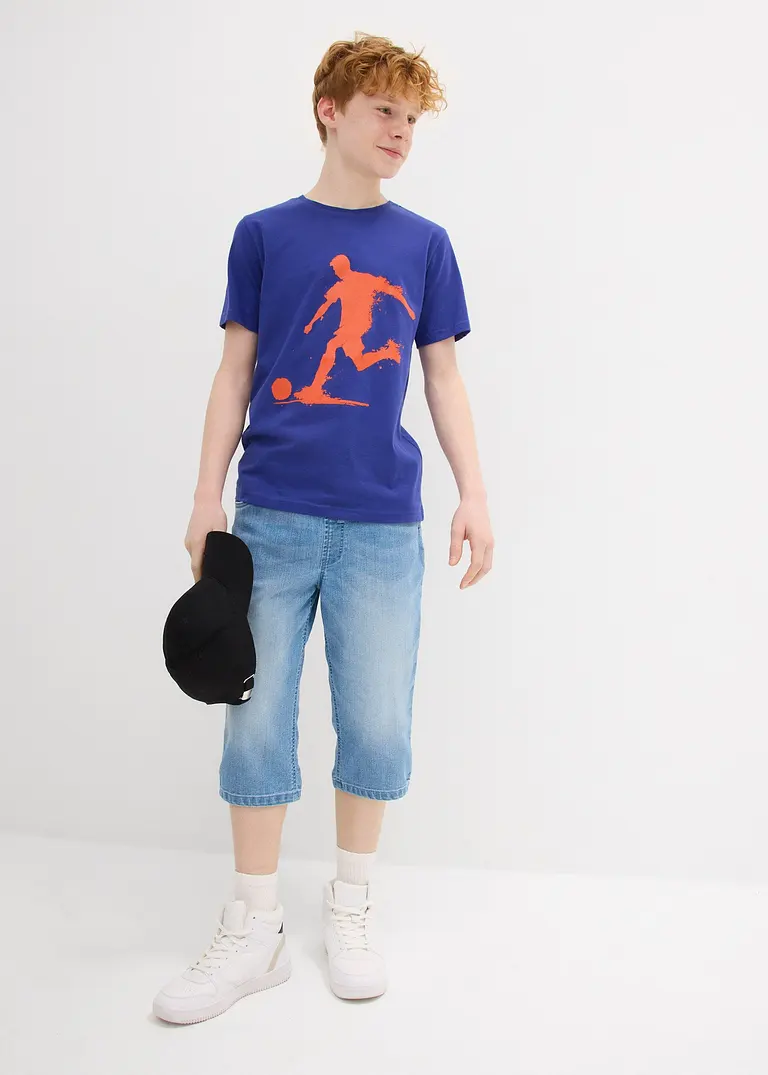 bonprix Cooles Jungen T-Shirt mit Rundhalsausschnitt und einem großen Druck vorne Schlussverkauf