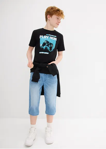 bonprix Cooles Jungen T-Shirt mit großem Druck und Rundhalsausschnitt Fabrikverkauf