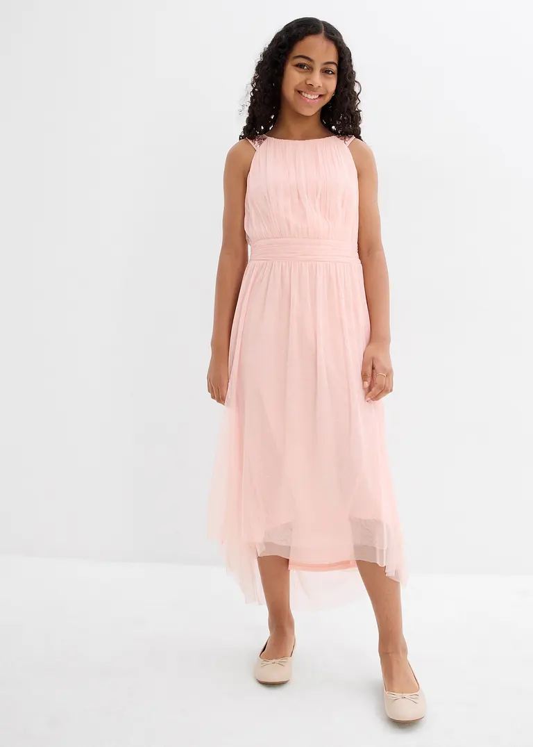 bonprix Festliches Mädchenkleid mit dekorativen Pailletten - lila Limitierter Zeitrabatt