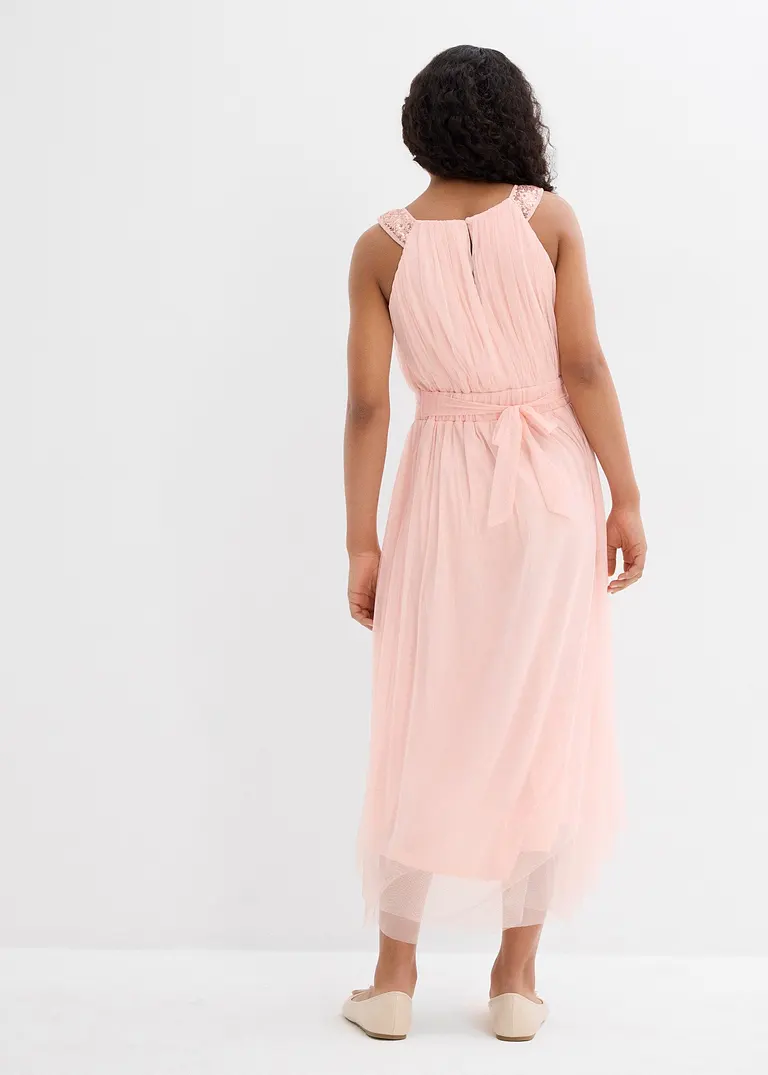 bonprix Festliches Mädchenkleid mit dekorativen Pailletten - lila Limitierter Zeitrabatt