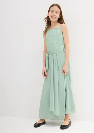 bonprix Elegantes Maxikleid für Mädchen für festliche Anlässe - grün Fabrik Onlineshop