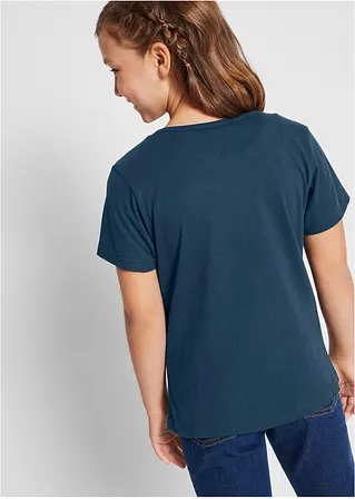 bonprix Doppelpack Mädchen T-Shirt mit romantischem Druck Rabatt