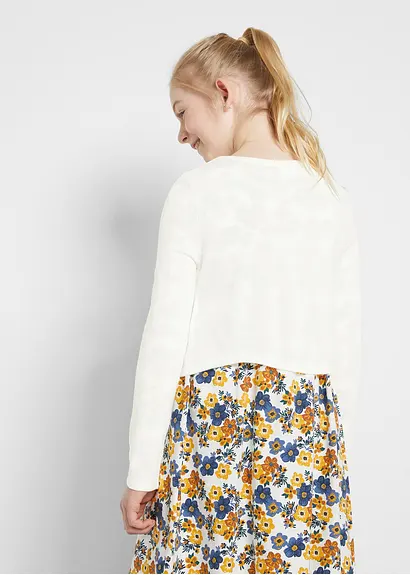 bonprix Schöner Mädchen Bolero mit funkelndem Knopf - weiß Großer Ausverkauf