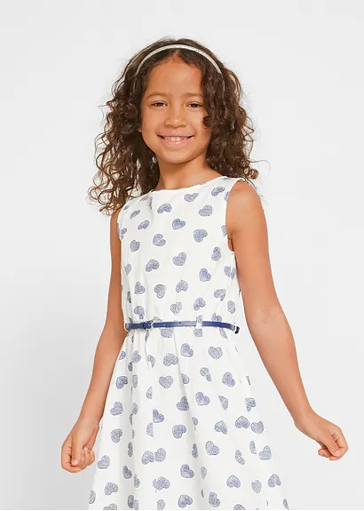 bonprix Tolles Mädchen Set mit Herzchen-Print - blau/weiß Weihnachtsangebot