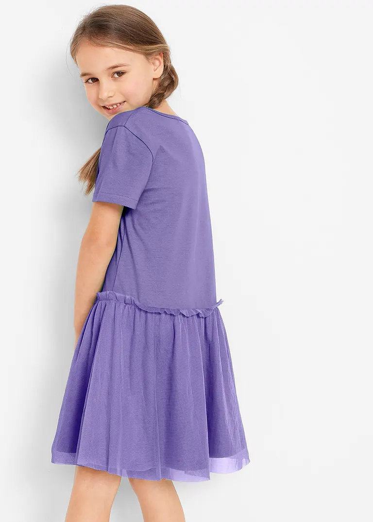 bonprix Set aus Mädchen Kleid und Puppenkleid - lila - Kinder Muttertagsangebot