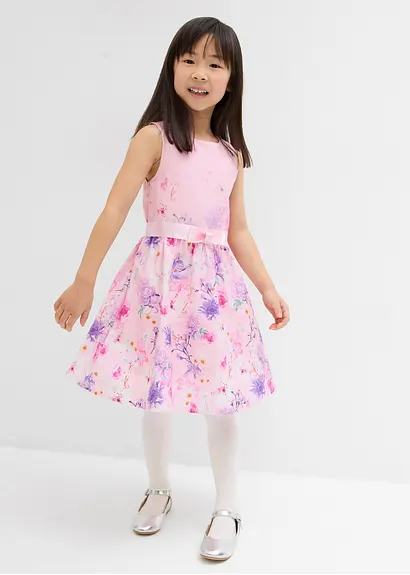 bonprix Sommerliches Mädchen Kleid mit Blumendruck - rosa Jubiläumsangebot