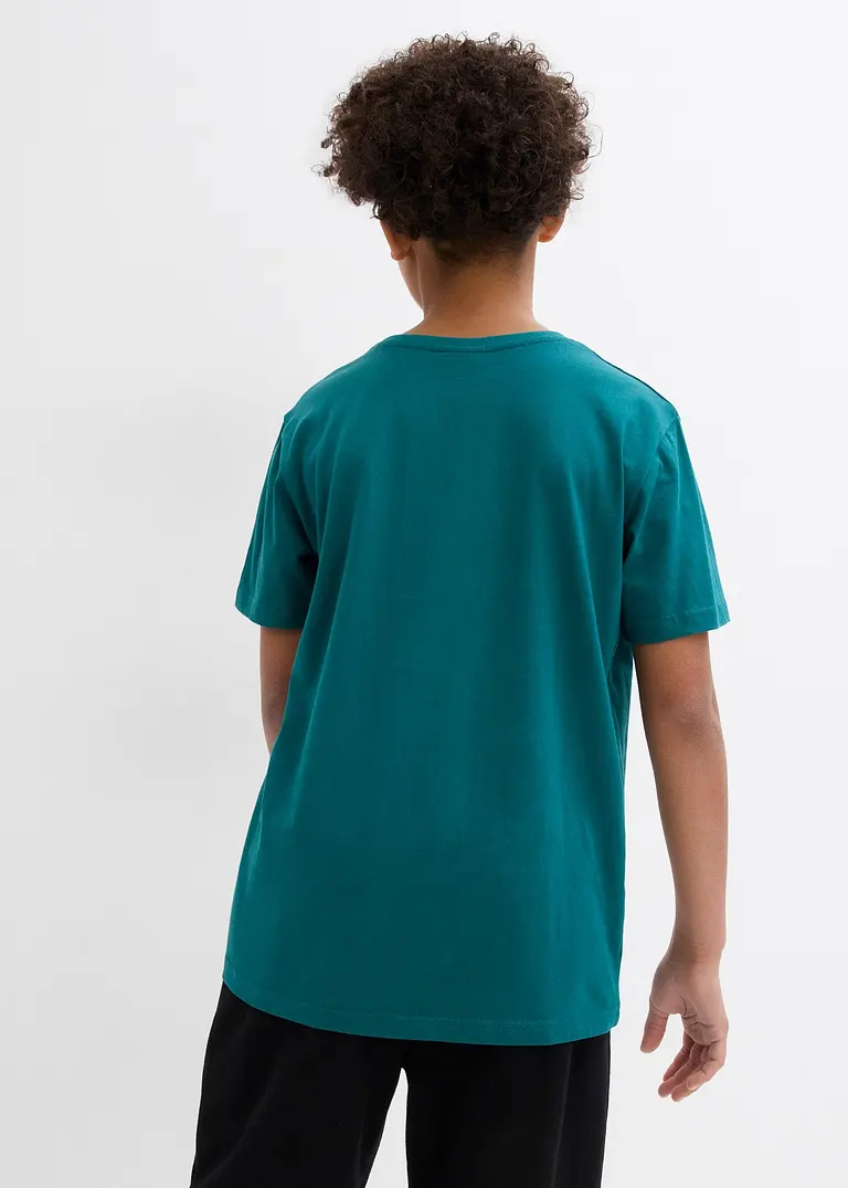 bonprix Cooles Jungen T-Shirt mit großem Druck vorne - petrol Exklusive Angebote