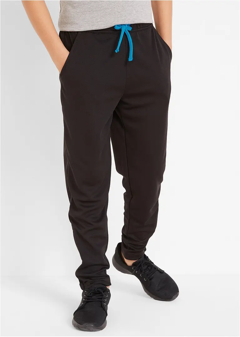 bonprix Jungen Sporthose mit Bindekordel - schwarz - Kinder Bestseller