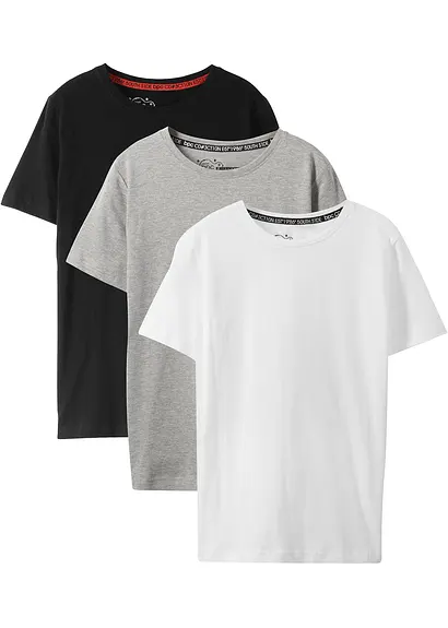 bonprix Jungen Basic T-Shirt mit Rundhalsausschnitt - Kinder Sonderangebote