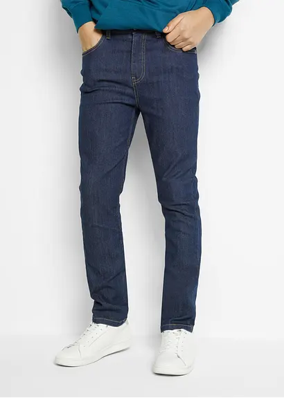 bonprix Schlichte Jungen Jeans mit 4 Taschen - blau - Kinder Kostenlose Rückgabe