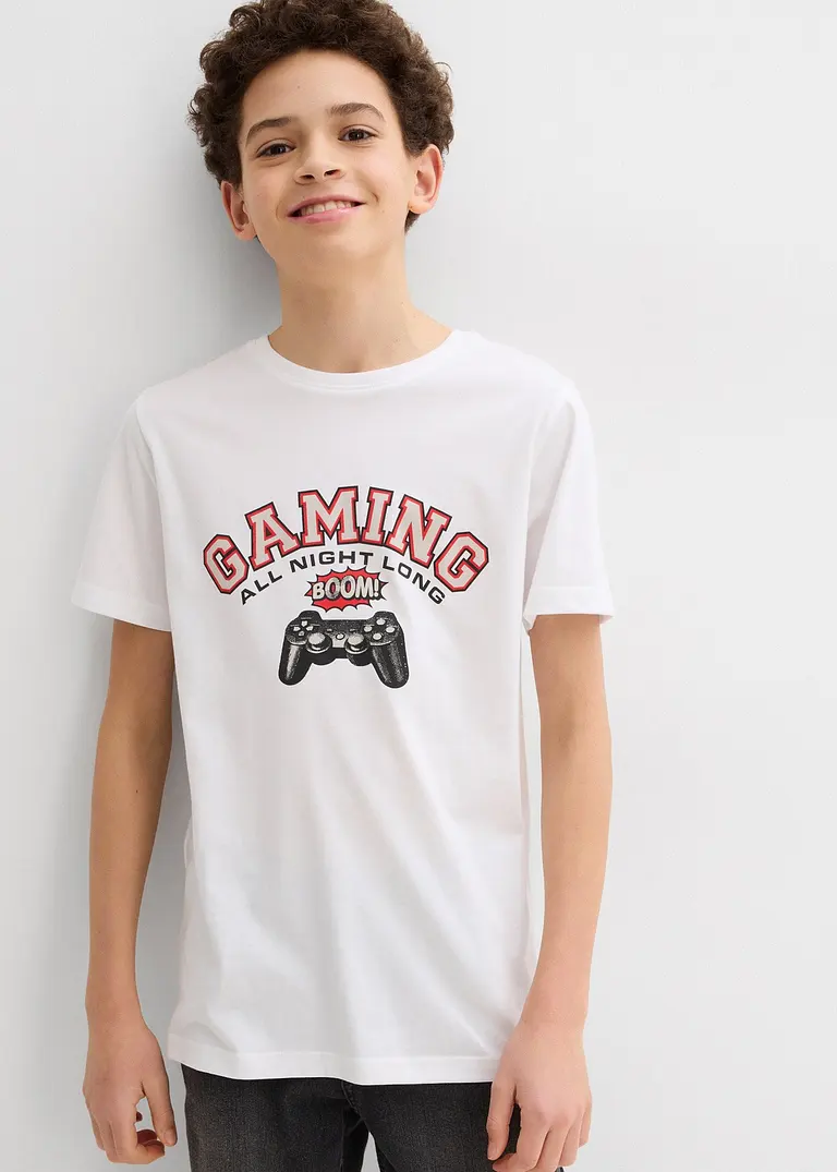 bonprix Bedrucktes T-Shirt im praktischen 2er-Pack - Kinder Bis zu 65% Rabatt