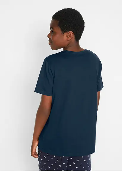 bonprix T-Shirt mit abstraktem Print - blau - Kinder Vierteljährliche Förderung