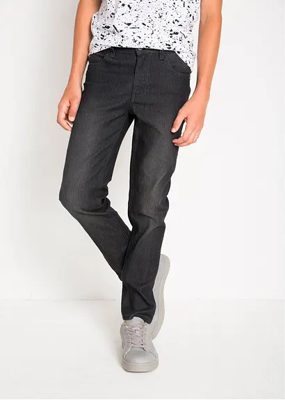 bonprix Schmale Jungen Jeans mit leichter Waschung - blau Bis zu 55% Rabatt