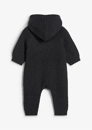 bonprix Kuscheliger Strick-Overall - grau - Kinder Nur noch ein Tag übrig