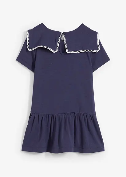 bonprix Bequemes Baby-Kleid mit Matrosenkragen aus weicher Viskose - blau Super Rabatt