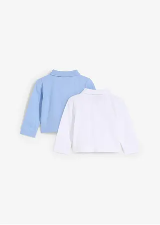 bonprix Praktisches Langarm-Poloshirt im 2er-Pack aus weichem Baumwollpikee Clearance-Verkauf