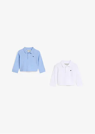 bonprix Praktisches Langarm-Poloshirt im 2er-Pack aus weichem Baumwollpikee Clearance-Verkauf