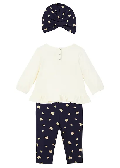 bonprix Tolles Set mit niedlichen Prints - wollweiß / dunkelblau bedruckt 50% Rabatt für begrenzte Zeit
