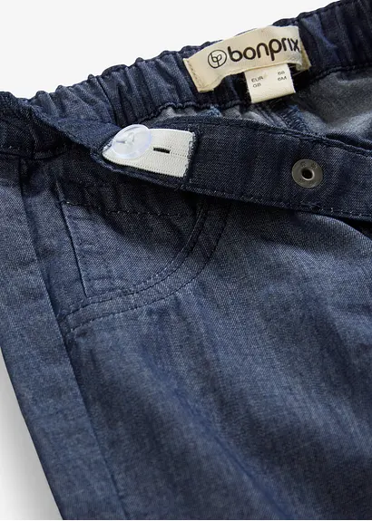 bonprix Lässige Baby-Hose im Jeanslook aus Bio-Baumwolle - blau Online