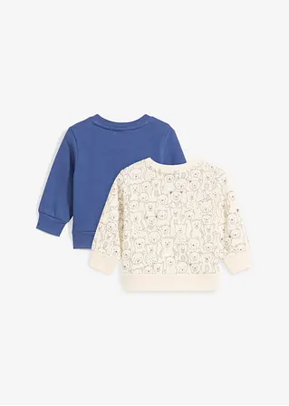 bonprix Süße Sweatshirt-Packung mit Druckknöpfen an der Schulter - Kinder Auslauf