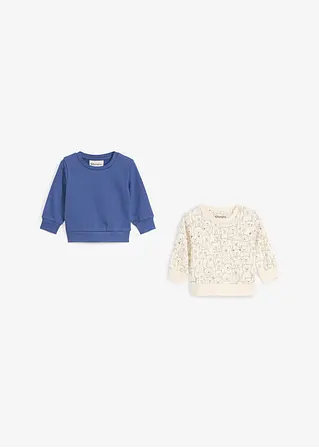 bonprix Süße Sweatshirt-Packung mit Druckknöpfen an der Schulter - Kinder Auslauf