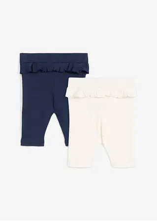 bonprix Süße Baby Leggings mit Rüschen im 2er Pack - Kinder Günstiger Verkauf