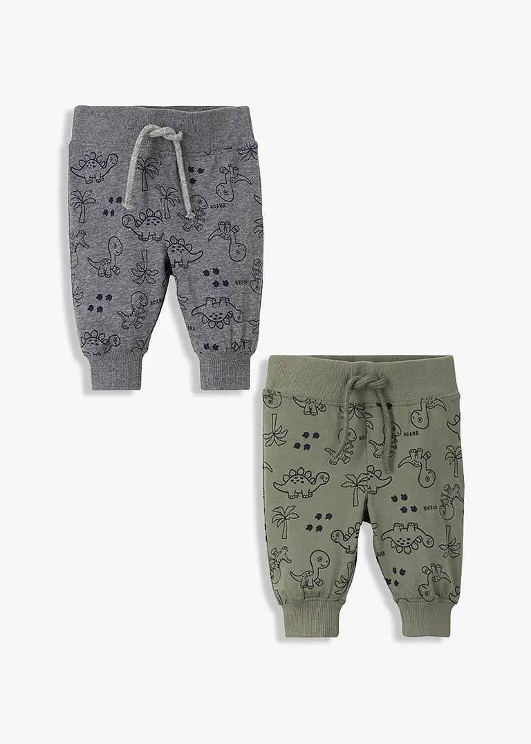 bonprix Coole Hose mit Dino-Print - oliv+grau meliert bedruckt Blitzverkäufe