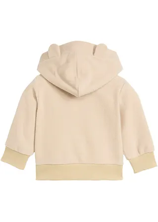 bonprix Schönes Fleeceshirt mit Kapuze in Teddyoptik - beige Rabatt