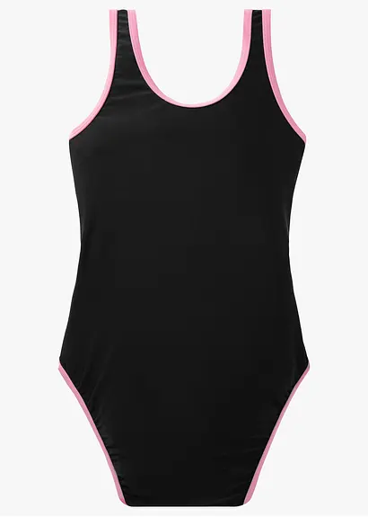bonprix Toller Badeanzug mit Katzen-Motiv - schwarz - Kinder Flash Sale