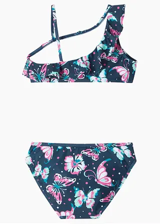 bonprix Schöner Bikini mit Schmetterlingen - dunkelblau bedruckt - Kinder Begrenztes Angebot