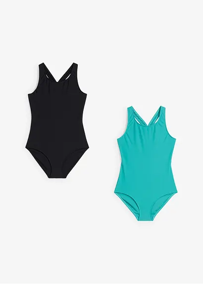 bonprix Sportlicher Badeanzug in 2 Farben im Doppelpack Online Shopping