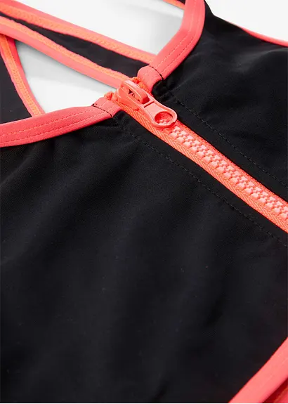 bonprix Sportlicher Bikini mit Reißverschluss Detail und Säumen in Kontrastfarbe Weihnachtsangebot
