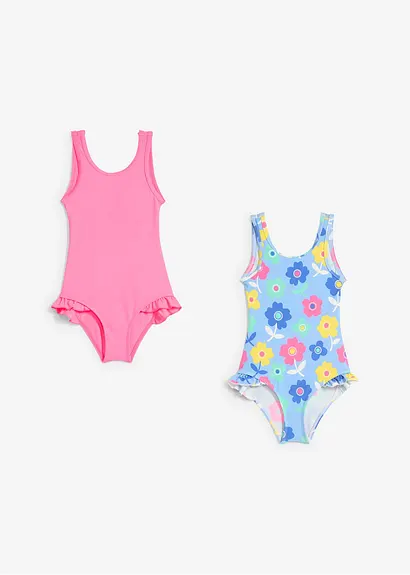 bonprix Toller Badeanzug im 2er Pack mit seitlichen Rüschen Top Angebot