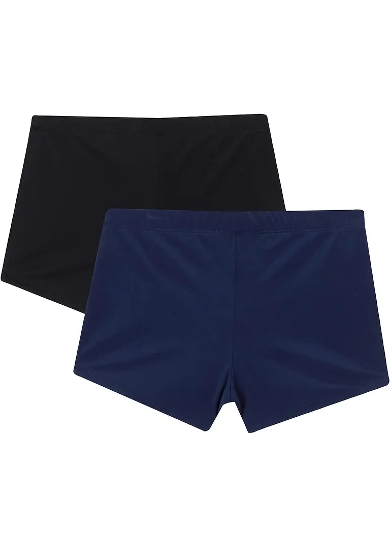 bonprix Tolle Badehose mit Print im 2er Pack - dunkelblau/schwarz Neueste Mode