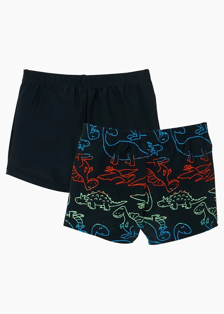 bonprix Coole Badeshorts mit Print - schwarz - Kinder Große Rabatte