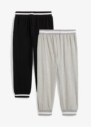 bonprix Lässige Kinder Jogginghose in 3/4 Länge im 2er Pack. Mit seitlichen Eingriffstaschen Riesige Ersparnisse