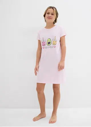 bonprix Tolle Mädchen Nachthemden mit Avocado und Bubble Tea Druck und Bio-Baumwolle im 2er Pack Tiefpreis