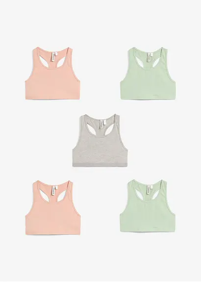 bonprix Schönes Bustier mit Bio-Baumwolle im 5er Pack. - Kinder Kostenlose Rückgabe