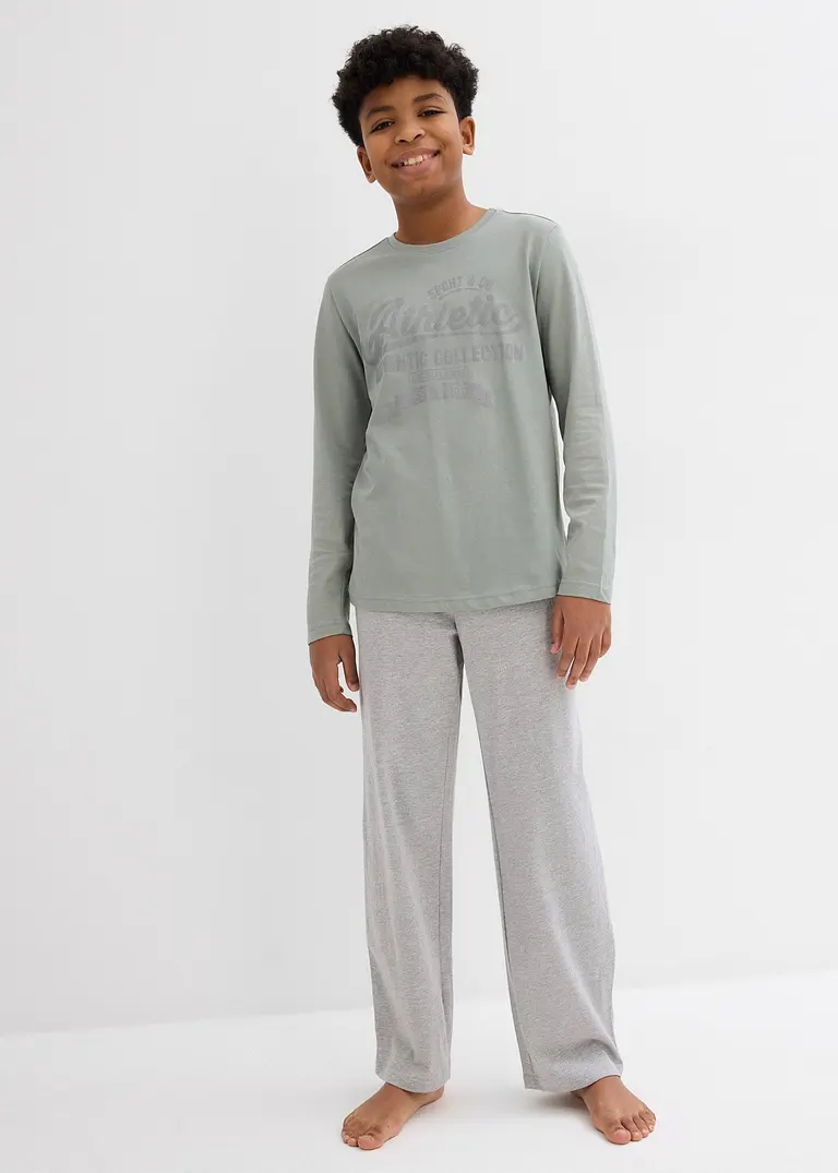 bonprix Lässiger Jungen Pyjama mit Bio-Baumwolle - Kinder Letzte 2 Tage