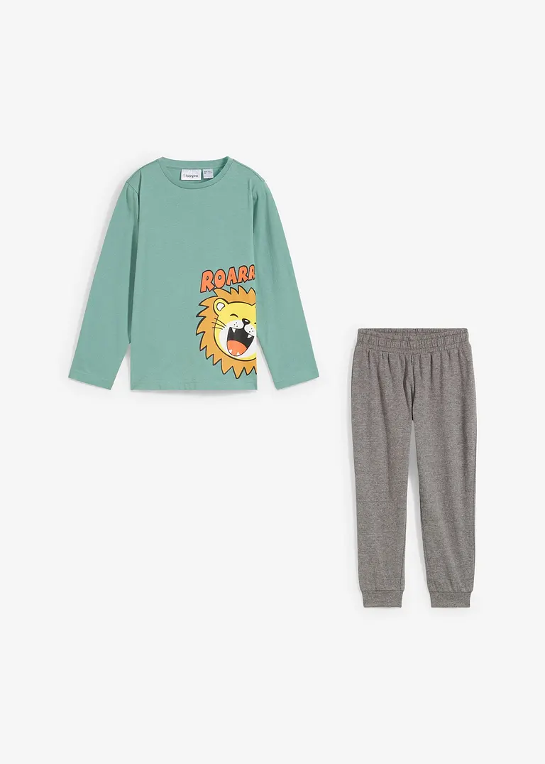 bonprix Cooler Jungen Pyjama mit Bio-Baumwolle im 2-tgl. Set Letzter Tag