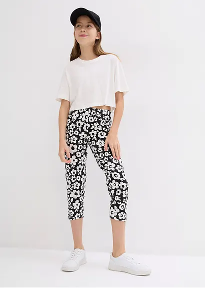 bonprix Schöne Capri Pyjama in 4-tgl. Set mit Blumen - Kinder Zeitbegrenzte Promotion