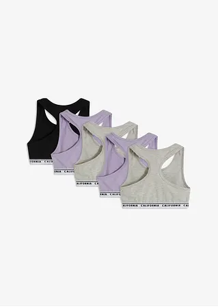 bonprix Sportliches Mädchen Bustier im 5er Pack - Kinder Fabrikladen