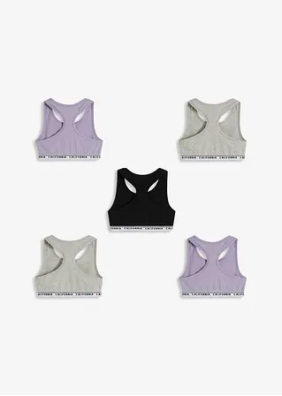 bonprix Sportliches Mädchen Bustier im 5er Pack - Kinder Fabrikladen