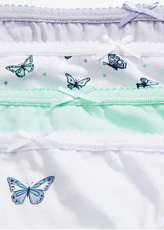 bonprix Schöner Mädchen Slip im 7er Pack. - weiß bedruckt+puderlila+mint Begrenzt auf 3 Tage