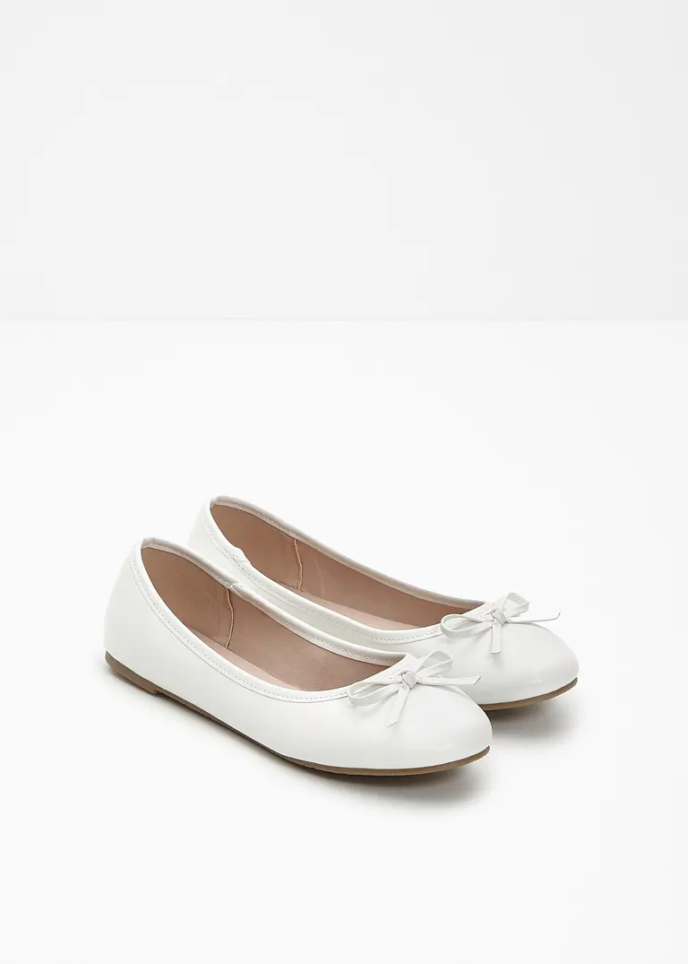 bonprix Zeitlose Ballerina mit Schleife - weiß - Damen Outlet