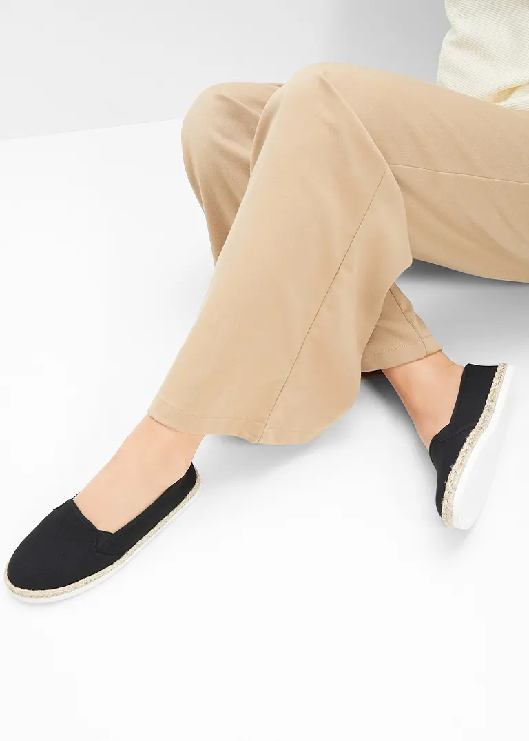 bonprix Sommerliche Espadrille mit leichter Laufsohle - schwarz Angebote