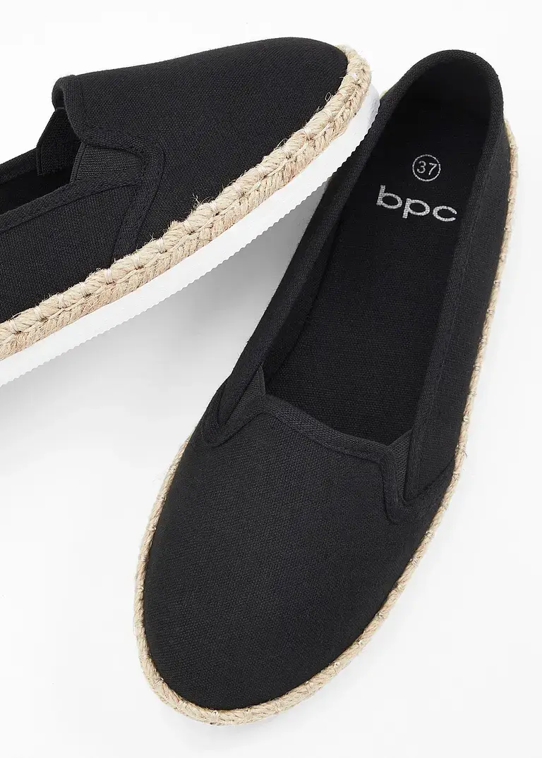 bonprix Sommerliche Espadrille mit leichter Laufsohle - schwarz Angebote