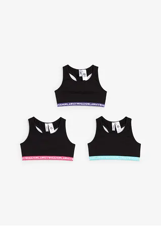bonprix Sportliches Mädchen Bustier mit Bio-Baumwolle im 3er Pack Osterangebot